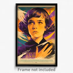 Russian Movie Poster - Girl Feeling Sentimentality, Yellow Purple Ves (Print)