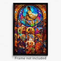 Bollywood Movie Poster - Made Up Stained Glass (India Hindi Film Art Print)