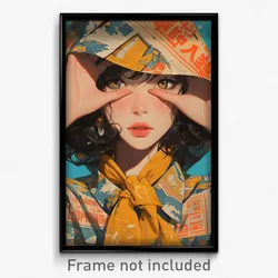 Vietnamese Movie Poster - Woman Feeling Shy, Majestic Yellow Neckerchief (Print)