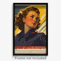 Russian Movie Poster - Girl Feeling Liking, Drab Purple Bodysuit (Art Print)