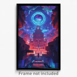 Movie Art Poster - Watery Cathouse (Psychedelic Trippy Retro Cartoon Film Print)