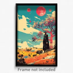 Hebrew Movie Poster - Peaceful Spring (Israel Psychedelic Art Retro Film Print)