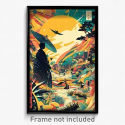 Japanese Movie Poster - Flashy Desert (Japan Psychedelic Art Retro Film Print)