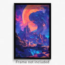 Movie Art Poster - Plastic Outpost (Psychedelic Trippy Retro Cartoon Film Print)