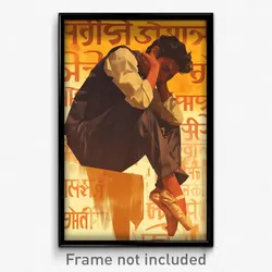 Bollywood Movie Poster - Boy Feeling Disappointment, Sturdy Ballet Slippers