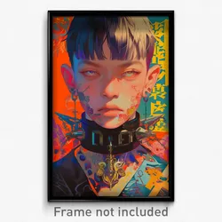 Chinese Movie Poster - Boy Feeling Coercive, Valuable Black Choker (Art Print)