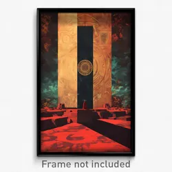 Movie Art Poster - Aged Landmark (Psychedelic Trippy Retro Cartoon Film Print)