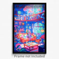 Art Poster - Adorable Safehouse (Psychedelic Trippy Weird 11x17 Print)