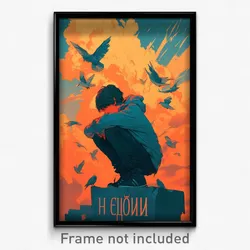 Russian Movie Poster - Boy Feeling Humility, Awesome Cardigan (Russia Art Print)