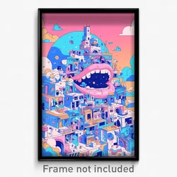 Art Poster - Cute Barbican (Psychedelic Trippy Weird 11x17 Print)
