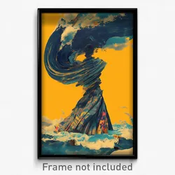 Art Poster - Immaculate Tornado (Psychedelic Trippy Weird 11x17 Cartoon Print)