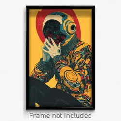 Movie Art Poster - Man Feeling Sorrow, Cherry Yellow Sweater (Retro Film Print)