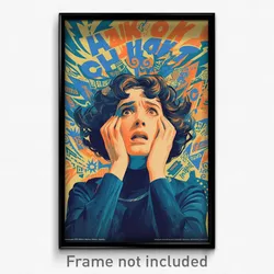 Greek Movie Poster - Woman Feeling Annoyed, Warm Sleeves Pushed Up (Art Print)