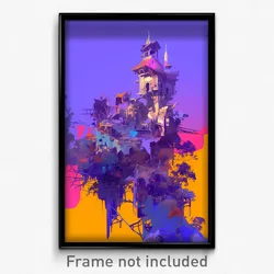 Art Poster - Drab Isle (Psychedelic Trippy Weird 11x17 Print)