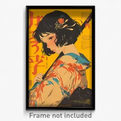 Chinese Movie Poster - Girl Feeling Numb, Precious Yellow Kimono (Art Print)