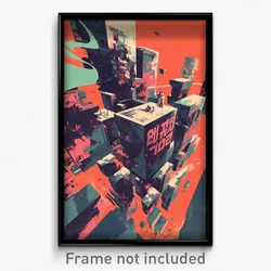 Korean Movie Poster - Famous Brickyard (Korea Psychedelic Art Retro Film Print)
