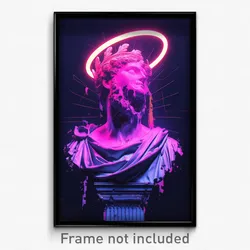 Greek Movie Poster - Wire Frame Glitchy Throne (Greece Retro Film Art Print)