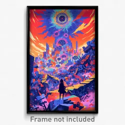 Movie Art Poster - Outstanding Counting House (Psychedelic Retro Film Print)