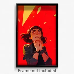 Movie Art Poster - Woman Feeling Disbelief, Drab Wrist Scrunchie (Film Print)