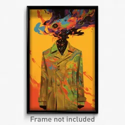 Bollywood Movie Poster - Man Feeling Stuck, Simple Trench Coat (India Art Print)