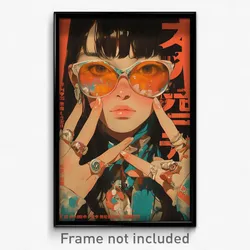 Chinese Movie Poster - Girl Feeling Arrogant, Carefree Fingerless Gloves (Print)