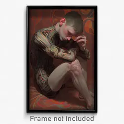 Art Poster - Boy Feeling Alienation Wearing Precious Ribbed Leotard (Art Print)
