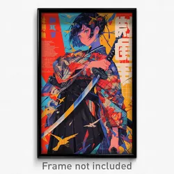 Icelandic Movie Poster - Boy Feeling Confident, Multicolored Red Hakama (Print)