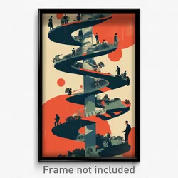 Vietnamese Movie Poster - Calm Steps (Vietnam Psychedelic Art Retro Film Print)