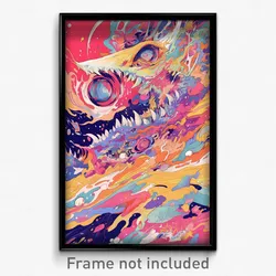 Art Poster - Watery Crack (Psychedelic Trippy Weird 11x17 Cartoon Print)