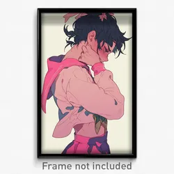 Anime Art Poster - Man Feeling Shame Wearing Feminine Pink Sailor Collar (Print)