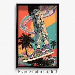 Movie Art Poster - Boy Feeling Alienation, Active Shoe Dangle (Retro Film Print)