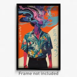 Icelandic Movie Poster - Boy Feeling Enthusiasm, Flippant Hawaiian Shirt (Print)