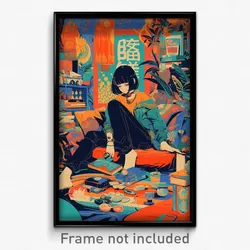Chinese Movie Poster - Glossy Pillow (China Psychedelic Art Retro Film Print)