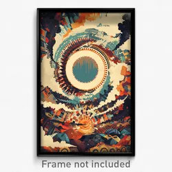 Russian Movie Poster - Colorful Tile (Russia Psychedelic Art Retro Film Print)