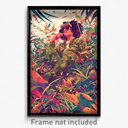 Bollywood Movie Poster - Cluttered Grass (India Retro Hindi Film Art Print)