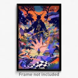 Art Poster - Buzzing Circus (Psychedelic Trippy Weird 11x17 Cartoon Print)