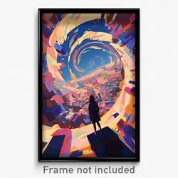 Russian Movie Poster - Virtual Flood (Russia Psychedelic Art Retro Film Print)