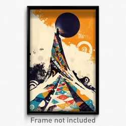 Hebrew Movie Poster - White Snowfields (Israel Psychedelic Art Retro Film Print)