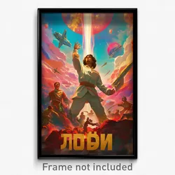 Russian Movie Poster - Sunny Galaxy Battle (Russia Retro Film Art Print)
