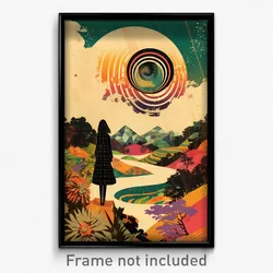 Thai Movie Poster - Flickering Hills (Thailand Psychedelic Art Retro Film Print)