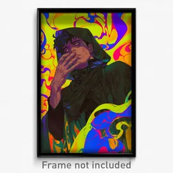 Art Poster - Boy Feeling Perplexed Wearing Mellow Black Cloak (Art Print)