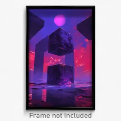 Art Poster - Purple Dolmen (Psychedelic Trippy Weird 11x17 Cartoon Print)