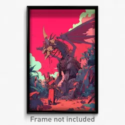 Art Poster - A Steampunk Clockwork Dragon Guarding Ancient Secrets