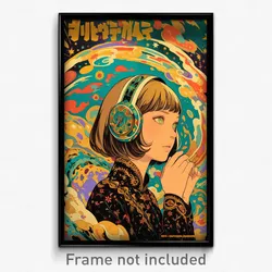 Russian Movie Poster - Girl Feeling Satisfaction, Fluffy Armband (Art Print)