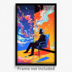 Movie Art Poster - Normal Chair (Psychedelic Trippy Retro Cartoon Film Print)