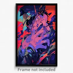 Anime Art Poster - Man Feeling Reluctant Wearing Ragged Naval Uniform (Print)