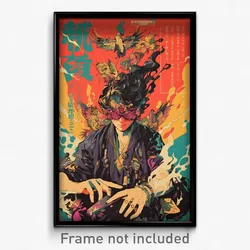 Greek Movie Poster - Man Feeling Nostalgic, Purple Sleeveless Kimono (Art Print)