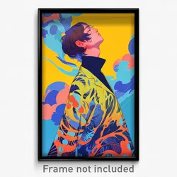 Art Poster - Boy Feeling Happy Wearing Prestigious Blue Ribbon (Art Print)