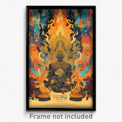 Thai Movie Poster - Antique Flame (Thailand Psychedelic Art Retro Film Print)