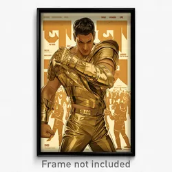 Bollywood Movie Poster - Boy Feeling Aggressive, Thick Gold Armor (Art Print)